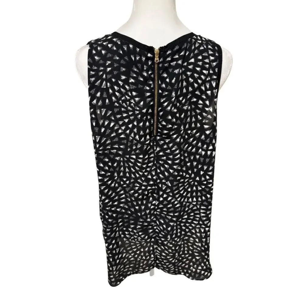 Mossimo Womens Tank Top, Black and White, XL, Geometric Print - Picture 3 of 6
